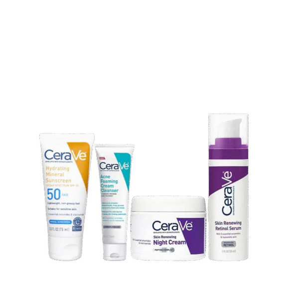 cerave 4 in 1 brightening glow kit.night cream.brightenung serum